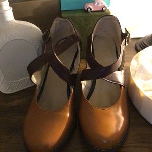 Vintage style chunky heels